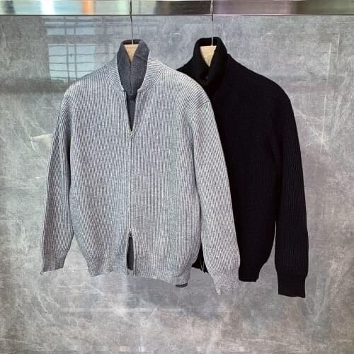 2021 Spring Autumn Cardigans Men Sweater Long Sleeve Mens V-Neck Sweaters Loose Tops Long Sleeve Knitting Casual Clothing E185