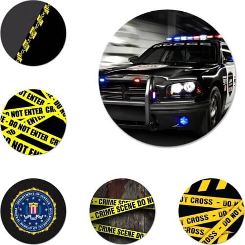 New Arrival Police Symbol Brooch Pin Cosplay Badge Accessories For Clothes Backpack Decoration Gift 58mm