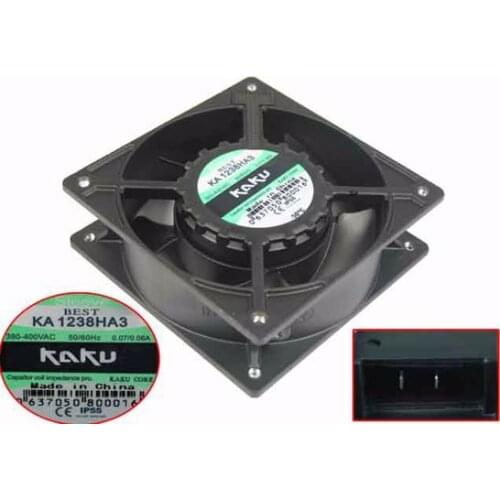 Kaku KA1238HA3 AC 400V 0.07A 120x120x38mm Server Cooling Fan