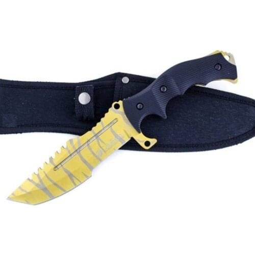 Columbia Hunstman Commando Knife Gold black blue camping hunting knife