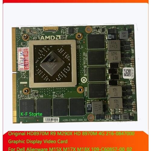 Original HD8970M HD 8970M R9 M290X M290 290 VIDEO Graphic Card GDDR5 for GX70 GX60 Z70-2BA MS-176K MS-1W0D1 109-C60846-00A