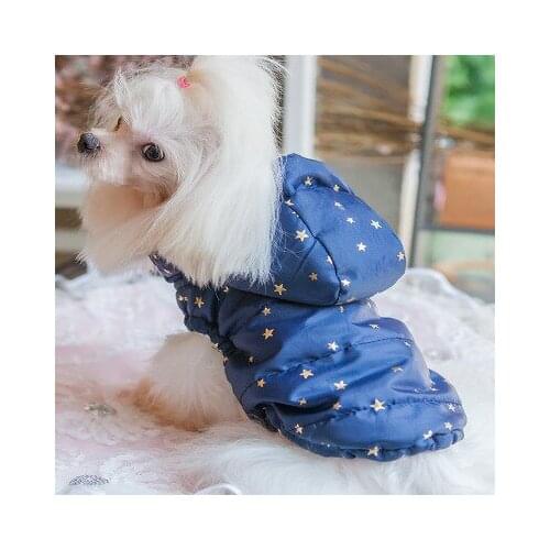 Autumn Winter Hand Washing Soft Flannel Pet Coat Dog Costume Hot stamping stars Pet Dog Costume Suit Puppy Clothes Cotton coat