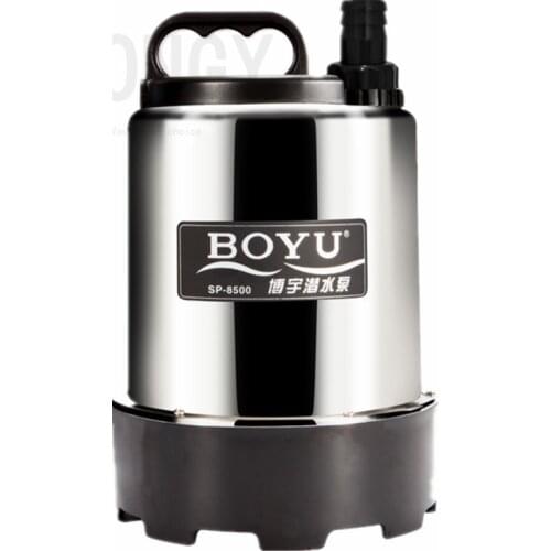 BOYU 1 piece SP-8500/8600 stainless submersible pump large flow low water level high lift water pump fountain rockery pond pump