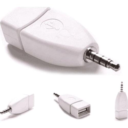 Converter Adapter USB 2.0 Female to 3.5mm Male AUX Audio Durable Car Plug Jack