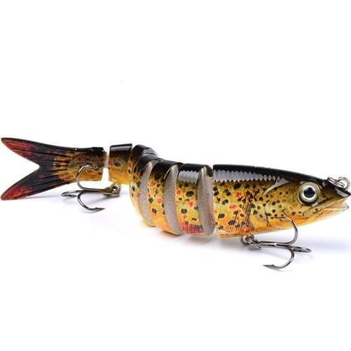 1pc 8 Sections Fishing Lure 0.689oz-19.54g/13.28cm-5.23" Swimbait Fishing bait 6# Hook Fishing Tackle DJ013