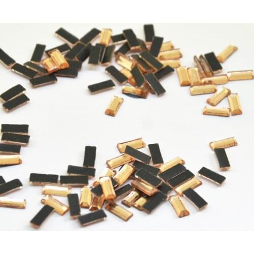 DIY Rectangle Hotfix Glass Rhinestones Craft Glass Clear Crystals AB Rectangle Iron On Flat Back Stones 3*7mm 300pcs/lot