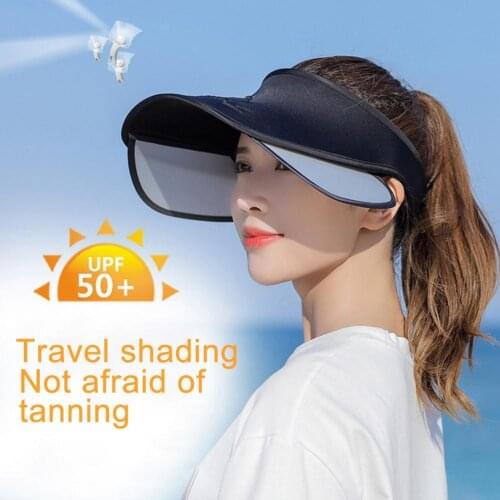 Hat Sunscreen Breathable Free Size Empty Cap Sun Hat Womens sun visor anti-ultraviolet hollow top hat dropshipping