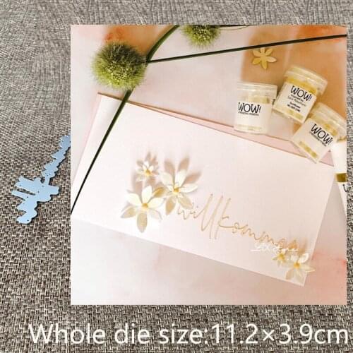 XLDesign Craft Metal Cutting Dies stencil mold German welcome decoration scrapbook Album Paper Card Craft Embossing die cuts