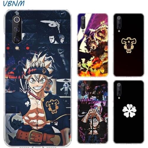 Anime Astas Black Clover Phone Accessories Silicone Case For Xiaomi Note 10 9 8 lite A3 5X 6X CC9 CC9E 9SE 8SE 9T F1 Bags Cover