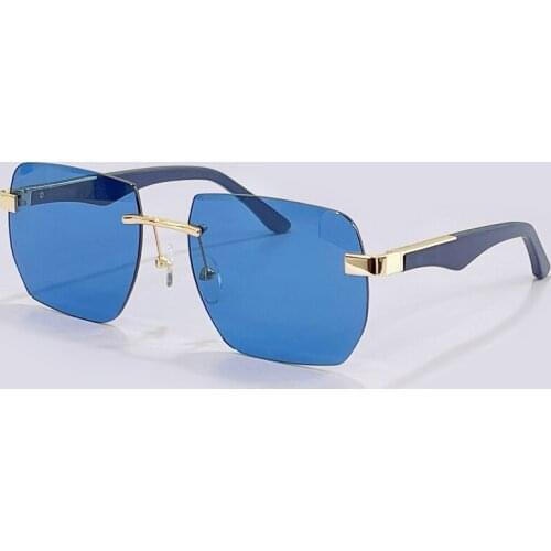 2021 Rimless Square Sunglasses Women Men Fashion Luxury Brand Sun Glasses for Women Feminino UV400 Lentes De Sol Mujer