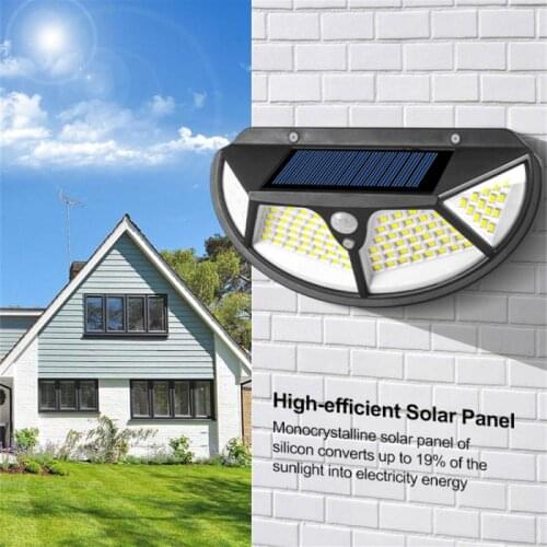 Outdoor Solar Lights IP65 Waterproof 270° PIR Motion Sensor 3.7V Lithium Battery Solar Lamp For Garden Courtyard Stair Lighting