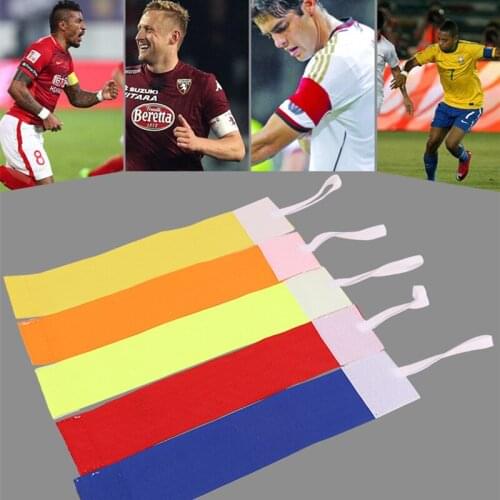 High Quality Colorful Anti-off Professional Football Soccer Captain Armband Player Arm Band Adjustable Brazalete Armband