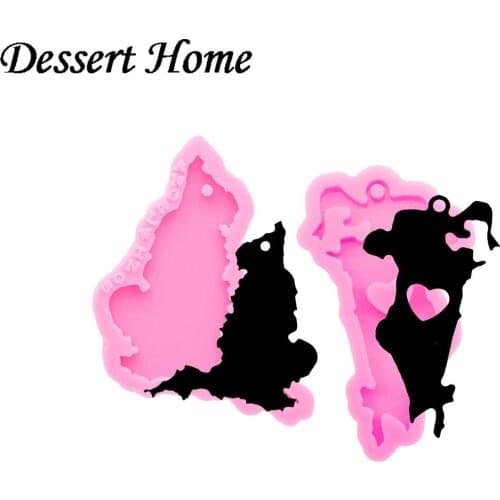 DY0826 Bright Resin Art diy Country UK/Portugal Map Mould , Resin Silicon Mold keyring , DIY Epoxy Jewellery Making