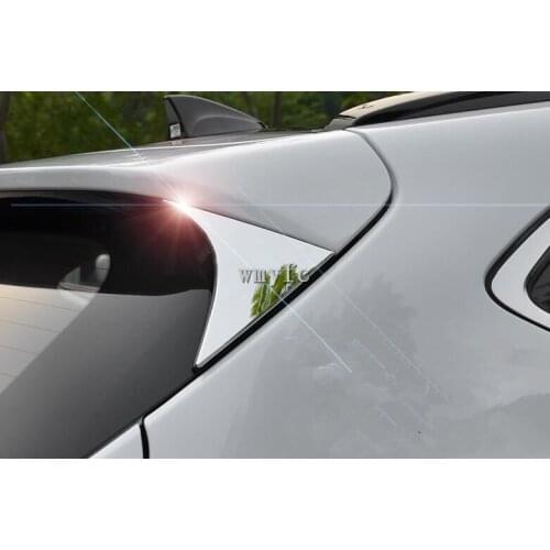 For 2015 2016 Hyundai Tucson ABS Chrome Rear Window Spoiler Side Cover Tail Window Triangle Trim Car Styling Accessories 2pcs