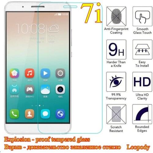Tempered glass FOR Huawei Shot X Honor 7i Screen Protector Protective Film FOR huawei 7i mobile phone smartphone elephone cases