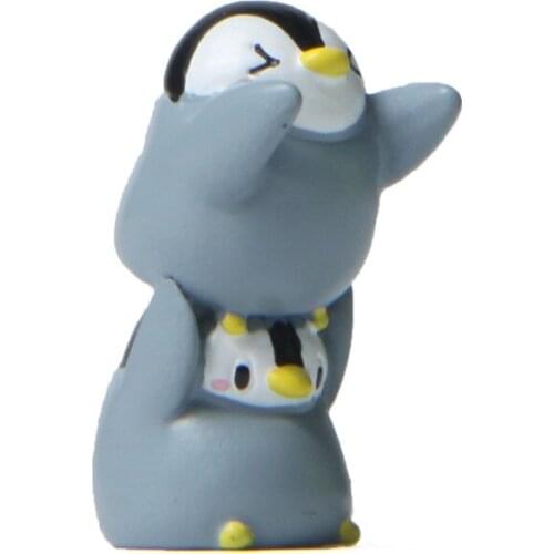 1 Pcs Kawaii Mini Animal Penguin Brothers Standing DIY Crafts Miniature Figurine for Fairy Garden Gnomes Action Figure Toys