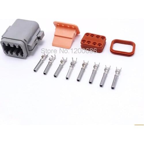 10Kits Female 8 Pin/Way Deutsch Waterproof Sealed Auto Wire Connector Plug Sets DT06-8S