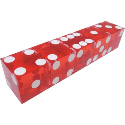 5 Pcs Top Grade 19mm Casino Dice With The Edges And Serial Numbers Translucent Clear D6 Dice Real Dice Drop Shipping Hot Sale