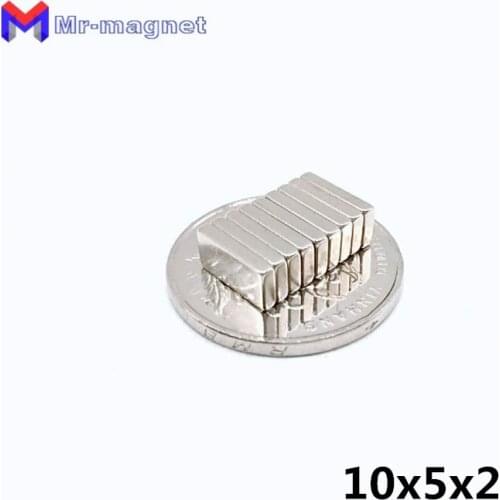 500pcs Cuboid Powerful Small Neodymium Magnet Block Permanent N35 NdFeB Strong Rectangle Magnetic Magnets 10x5x2 Mm Wholesaler