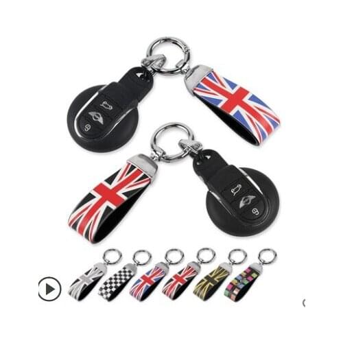 Auto Styling Alloy Key Case Chain Union Jack Fit MIN F54 F55 F56F57F60 Clubman Countryman Car Accessories Keychain