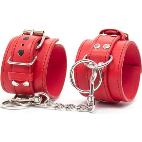 BDSM Bondage Leather Hand Ankle Cuffs Adult Games Erotic Slave Restraints Torture Fetish Legcuffs Handcuffs For Sex Couples Toys