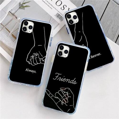 Always And Forever Best Friends Phone Case For iphone 12 5 5s 5c se 6 6s 7 8 plus x xs xr 11 pro max mini