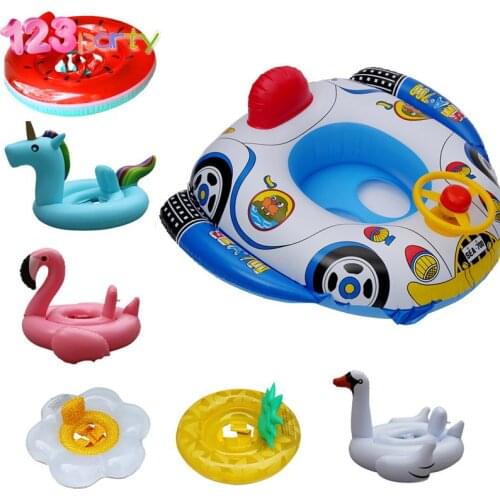 Baby Kids Summer Swimming Pool party Swimming Ring Inflatable Swim Float Water Fun Pool Toys Swim Ring Seat Boat Water Sport