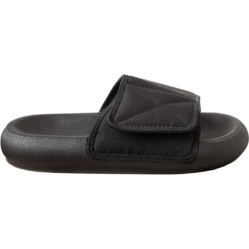 2019 Men Casual Canvas Slippers Luxury Summer Male Basic Black Slippers Casual Brand Flats Shoes Sandals