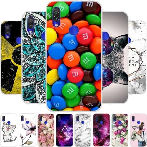 A Redmi 7 Soft Silicone Phone Case For Xiaomi Redmi 7 Case On For Xiomi Redmi 7 Cover Cute TPU Back Cover For Redmi7 Coque