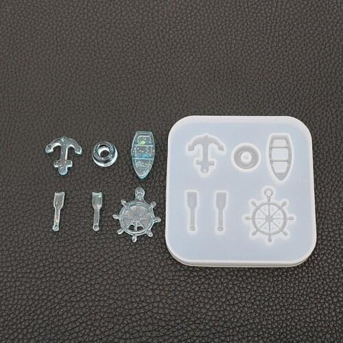 NOT AS LONG diy crystal epoxy boat paddle accessories silicone mold mirror resin mold ocean pendant creative handmade jewelry