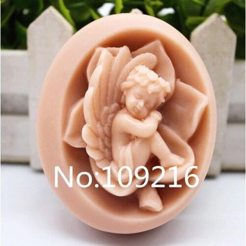 New Product!!1pcs The Thinking Baby With Lotus (zx211) Food Grade Silicone Handmade Soap Mold Crafts DIY Mould