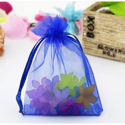 Wholesale 50Pcs/Lot Royal Blue Oganza Bags 35x50cm Large Wedding Decoration Gift Bag Boutique Clothing Gifts Packaging Bags
