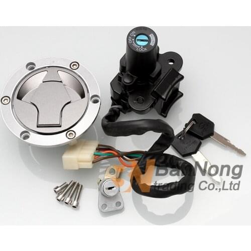 Motorcycle Ignition Switch Fuel Gas Tank Cap Cover Seat Lock Key Set For Kawasaki Ninja 250R EX250 08-12 Ninja 300 EX300 13-15