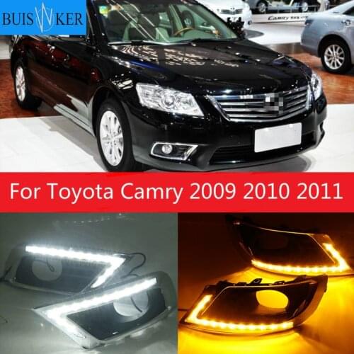 Led Drl For Toyota Camry 2009 2010 2011 drl Daytime Running Light Front Bumper Driving Fog Lamp Daylight Headlight Accessories