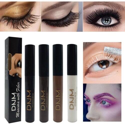 Silk Fiber Eyelashes Lengthening Mascara Waterproof Long Lasting Lash Black Eyelashes Extension Make Up 3D Mascara