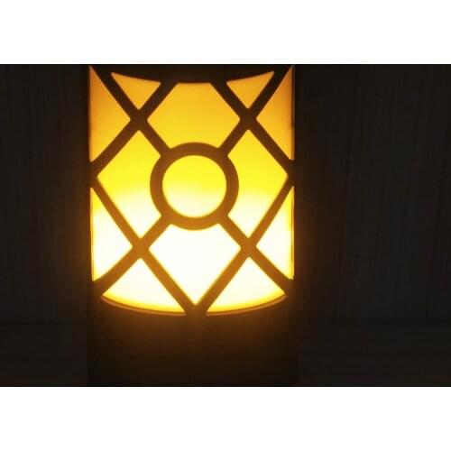 Outdoor Solar Flame Deck Fire Lights Waterproof Fence Lamp 96 LED Step Dark Sensor Wall Mounted Post Light for Stair Patio Yard