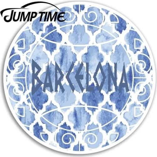 Jump Time Barcelona Spain Vinyl Stickers Travel Sticker Laptop Luggage Decal Truck Window Car Wrap Car Accessories