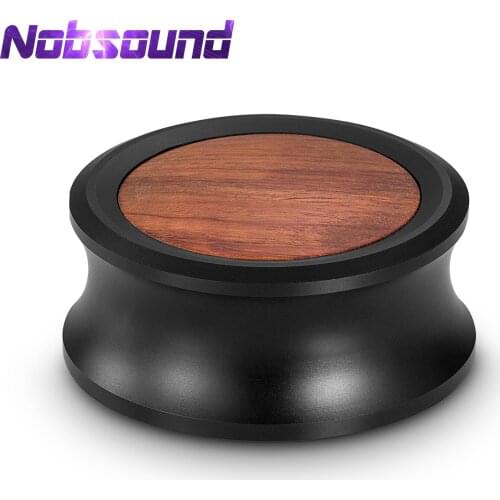 Nobsound LP Vinyl Records Weight/Clamp Home Turntables Metal Disc Stabilizer Wood+Aluminum Vibration Reducer for Record Players