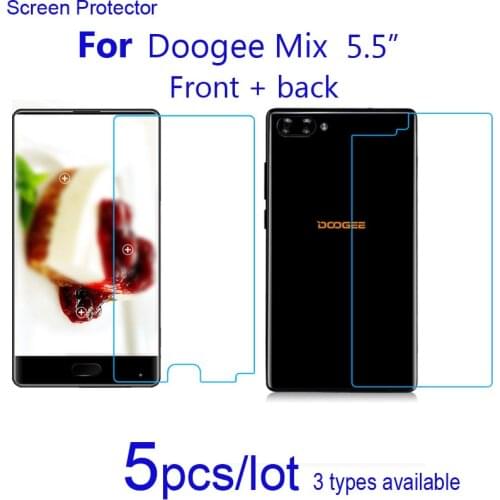 10pcs/pack Mobile Screen Protector Clear/Matte/Nano Anti-Explosion Protective Films Cover for Doogee Mix Front + Back Guard Film