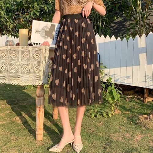 Faldas Mujer Moda 2021 New Fashion High Waist Vintage Pleated Long Skirts Women Korean Clothes Elegant Streetwear Gothic Skirt