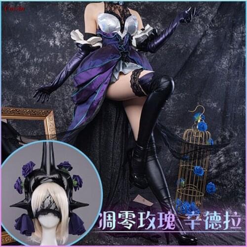 New Game LOL Syndra Cosplay Costume The Fading Rose Dreams Purple Formal Dress Female Activity Party Role Play Clothing S-XL