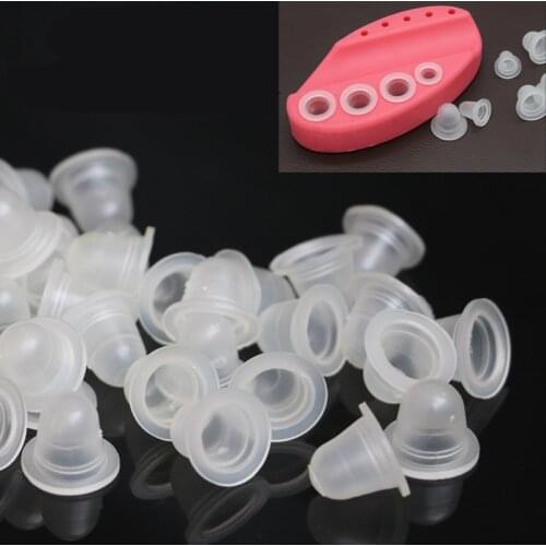 100PCS/Set Soft Tattoo Ink Cup Cap Pigment Silicone Holder Container L/S For Needle Tattoo Body Art Tattoo Accessory Supply