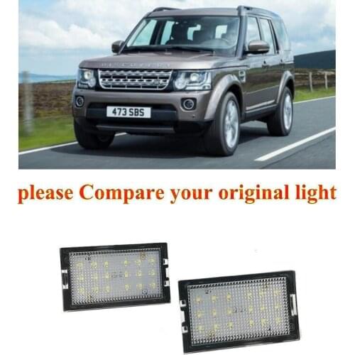 2pc Car Accessories Special Car License Plate Light Lamp For Land Rover Discovery 4 LR4 (L319) canbus error free