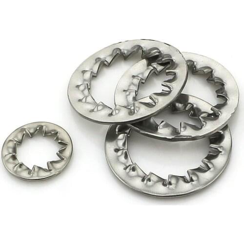 304 Stainless Steel Internal Multi Gear Stop Washer M4