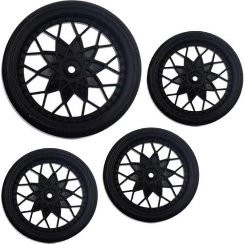 WPL D12 Tires 4pcs Upgrade Wheel Rim Wheel Hubs Rubber Tires RC Car Spare Parts Accessories Children Toys Car tyre Parts