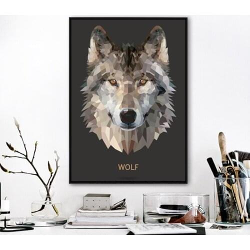 Diamond Painting Kits Home Decor Modern Mosaic Wolf With AB Drill Art 5D DIY Poured Glue Scalloped Edge Animals Wall Pictures