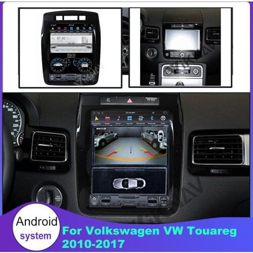 Car Radio Multimedia Player for Volkswagen VW Touareg 2010-2017 Android Stereo Head Unit Vertical Screen Tape Recorder