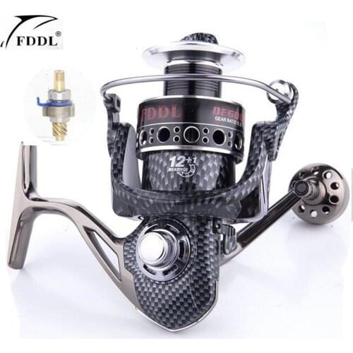 FDDL Brand Double bearing system fishing wheel 12+1 axis Full Metal Fishing Reel Ball Bearings Type Reel roller sea rod fishing