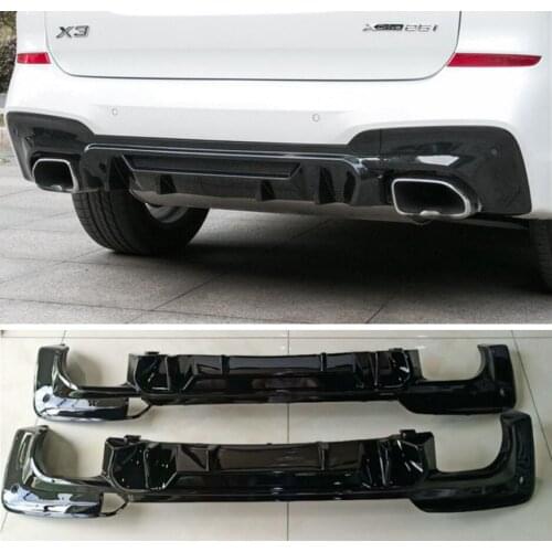 ABS Carbon Fiber Rear Bumper Lip, Auto Car Diffuser Fits For BMW X3 X3M F25 2014 2015 2016 2017