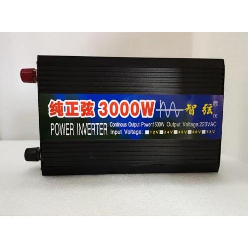 Inverter Pure Sine Wave 3000W European Standard Inverter 24V/12V to 220V Home Use wzw